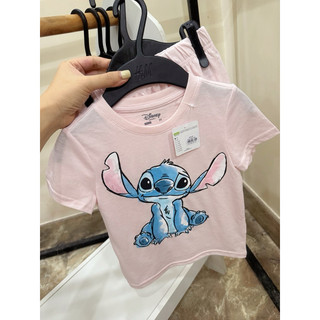 Bộ hè bé gái stitch hồng delta