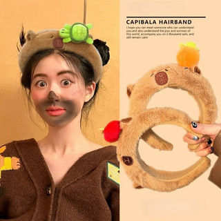 Băng Đô Cài Tóc Rửa Mặt Hình Búp Bê Capybara Hoạt Hình Đáng Yêu