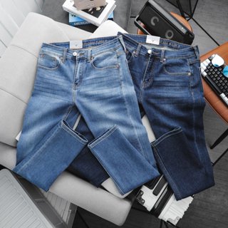 Quần jean nam DÁNG SUÔNG FORM ỐNG ĐỨNG chất bò mềm co giãn xuất dư, màu wax nhẹ , bigsize 100kg  - 3bros