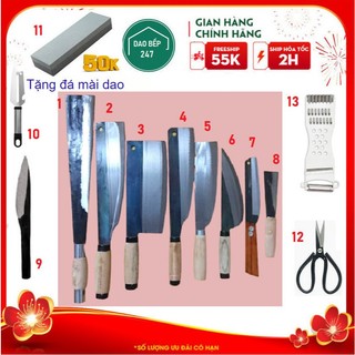 [ Được Xem Hàng ] Bộ dao nhà bếp 12  món chặt cây - chặt xương - chặt gà - dao thái thịt