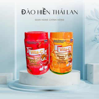 Hộp 1000 viên kẹo vitamin c thái lan vị cam, dứa kẹo ngậm vita c bổ sung vitamin c tăng cường đề kháng
