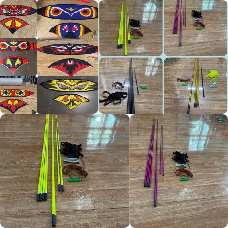 combo làm diều 2m - ( áo + bộ khung cacbon về tự làm ) giá rẻ