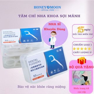 Combo 10 hộp Tăm chỉ nha khoa Honey moon  sợi chỉ nha khoa mảnh dai mướt