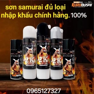 Sơn xịt Samurai chính hảng đủ loại Màu, Lót, Nền, Bóng, Chịu nhiệt, Chống cháy, Chống rạn nứt,giấy nhám...