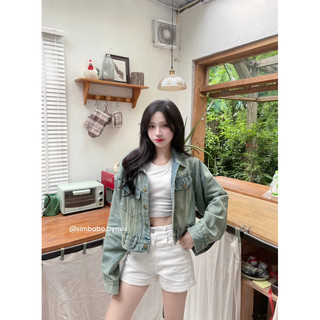 [ẢNH THẬT] Áo denim jacket dáng lửng cao cấp Simbabo