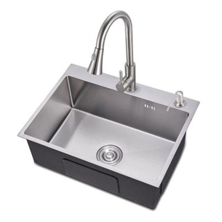 Chậu rửa bát 1 hố, bồn rửa chén inox sus 304 kích thước 68*45 cm cao cấp giá rẻ tại tphcm