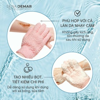 Găng tay tẩy da chết senademar giúp da trắng sáng mịn màng