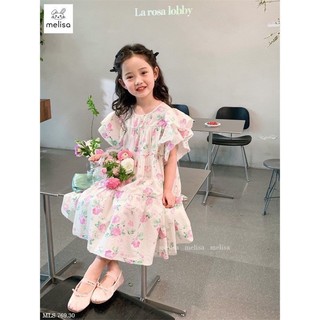 Xả kho- Váy thô hoa nhí, thô hoa cánh tiên mềm mát cho bé gái 6-24kg