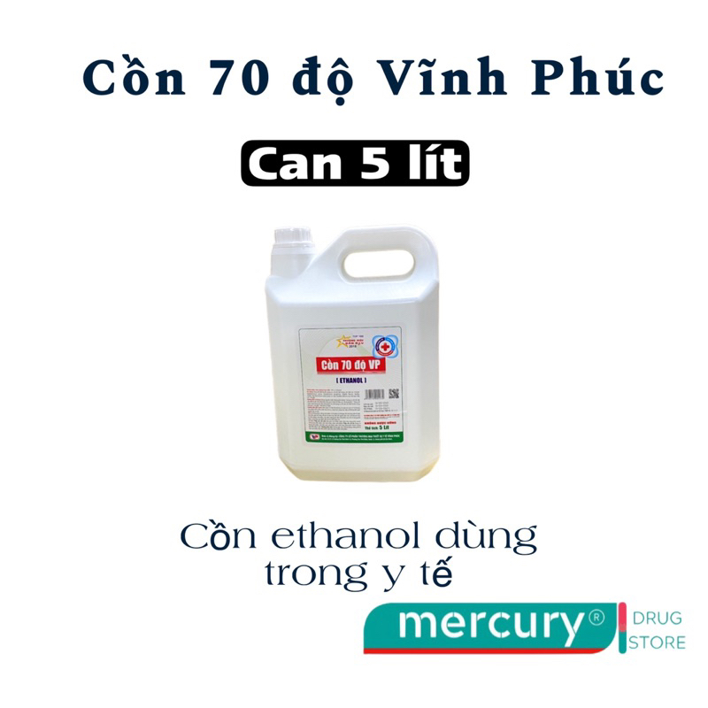 [Giao Hoả Tốc] Can 5 lít  Cồn Y Tế 70 độ Vĩnh phúc
