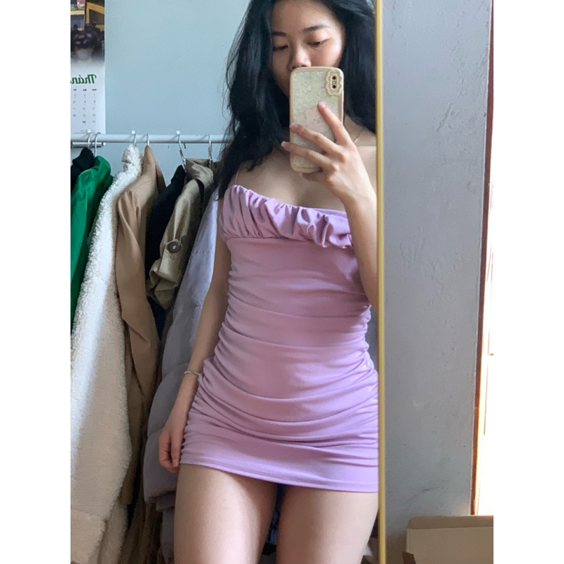 Váy hai dây ôm body ngắn sexy cho nữ