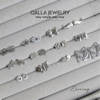 Khuyên tai bông tai đáng yêu dễ thương phong cách Hàn Quốc Calla Jewelry | SET02