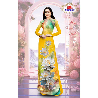 Vải áo dài hoa sen