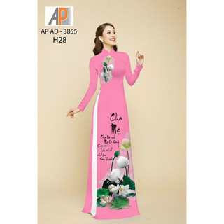 Vải áo dài in hoa sen