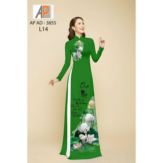Vải áo dài in hoa sen