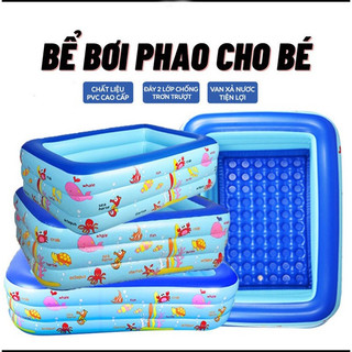 Bể Bơi, Phao Bơi 3 Tầng Size 1m2,1m3,1m5,1m8,2m1,2m6 Tặng Kèm Miếng Vá Cho Bé Yêu Giá Siêu Rẻ