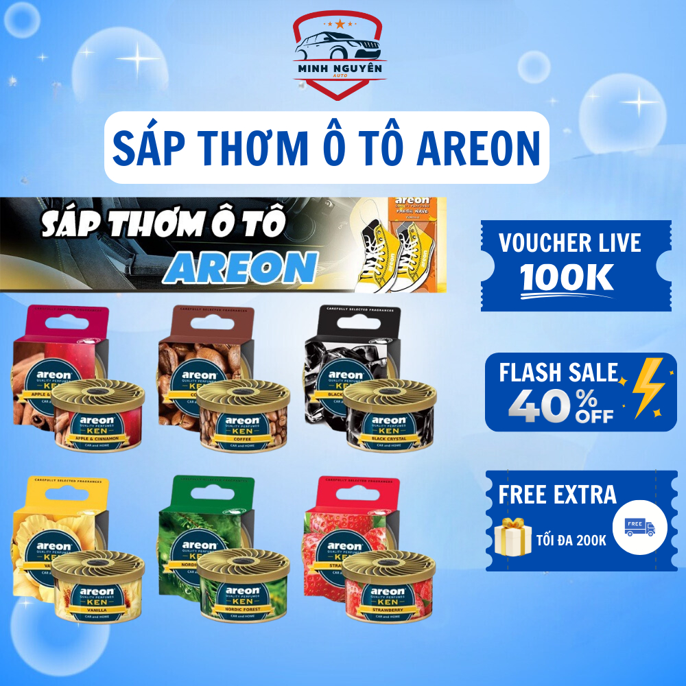 Sáp Thơm Ô Tô  Areon - Nước Hoa Ô Tô Areon Khử Mùi Xe Hơi Cao Cấp - Areon Ken Chính Hãng Nhập Khẩu B