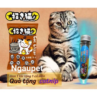 Cát vệ sinh mèo cát maneki neko nhật bản siêu vón mùi cafe phấn baby gói 5l ngaupet