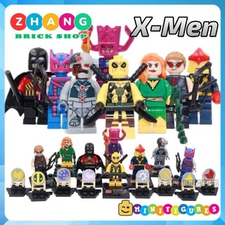 Đồ chơi Xếp hình mô hình Marvel gồm Hawkeye - Galactus - Robin - Cyborg - Jean Grey - Deadpool Nova Minifigures SY258