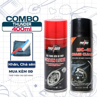 Dưỡng sên thunder 400ml, vệ sinh, rửa sên, dùng chăm sóc xích xe exciter, winner, raider
