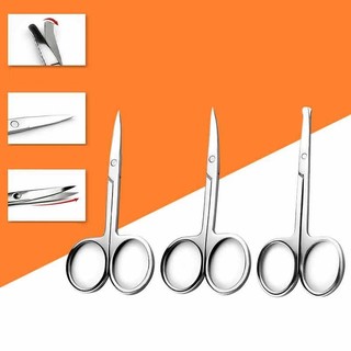 Kéo Tỉa Lông Mày Đầu Tròn Bằng Thép Không Gỉ Tiện Dụng An Toàn