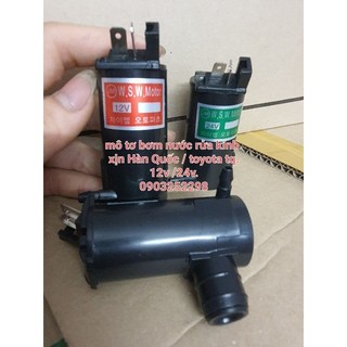Mô tơ bơm nước rửa kính xe tải , xe con hàng xịn Hàn Quốc hoặc tq chữ toyota 12v 24v