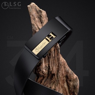 (Full Hộp) Thắt lưng da nam LISANGO cao cấp LS008, dây nịt nam bản 3.3cm mặt hợp kim khóa tự động.