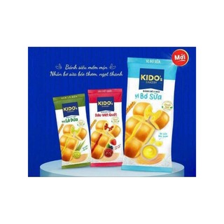 Bánh Mì KIDO kem lá dứa, dâu việt quất, bơ sữa