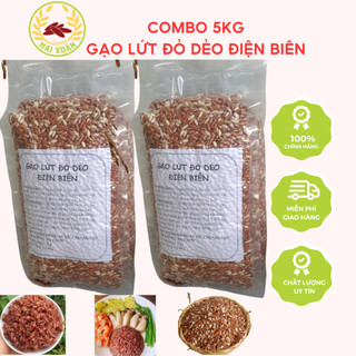 Combo 5kg Gạo lứt đỏ dẻo Điện Biên, EAT CLEAN healthy giảm cân cho người ăn kiêng | Gạo lứt Mai Xuân