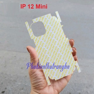 Dán PPF IP 12 Mini mặt sau nhám chống vân tay full viền siêu dính kháng trầy xước cực tốt