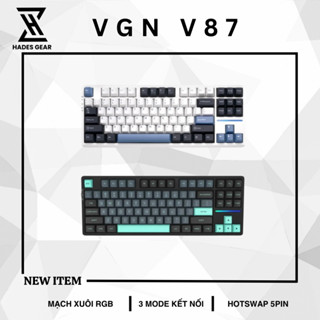 (Sẵn) Bàn phím cơ không dây VGN V87 Led mạch xuôi - Hotswap 5 pin - 3 chế độ kết nối - Led RGB tùy chỉnh