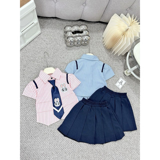 Set học sinh 3ct cà vạt thỏ bé gái