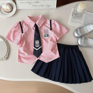 Set học sinh 3ct cà vạt thỏ bé gái