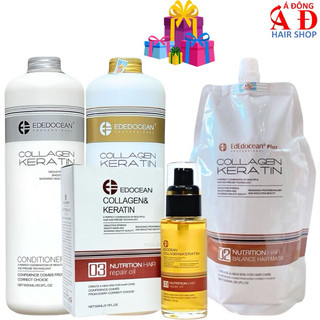 [Edocean] Dầu Gội Xả, Hấp Ủ, Dưỡng Tóc Keratin Collagen Ededocean - Phục Hồi, Giảm Rụng