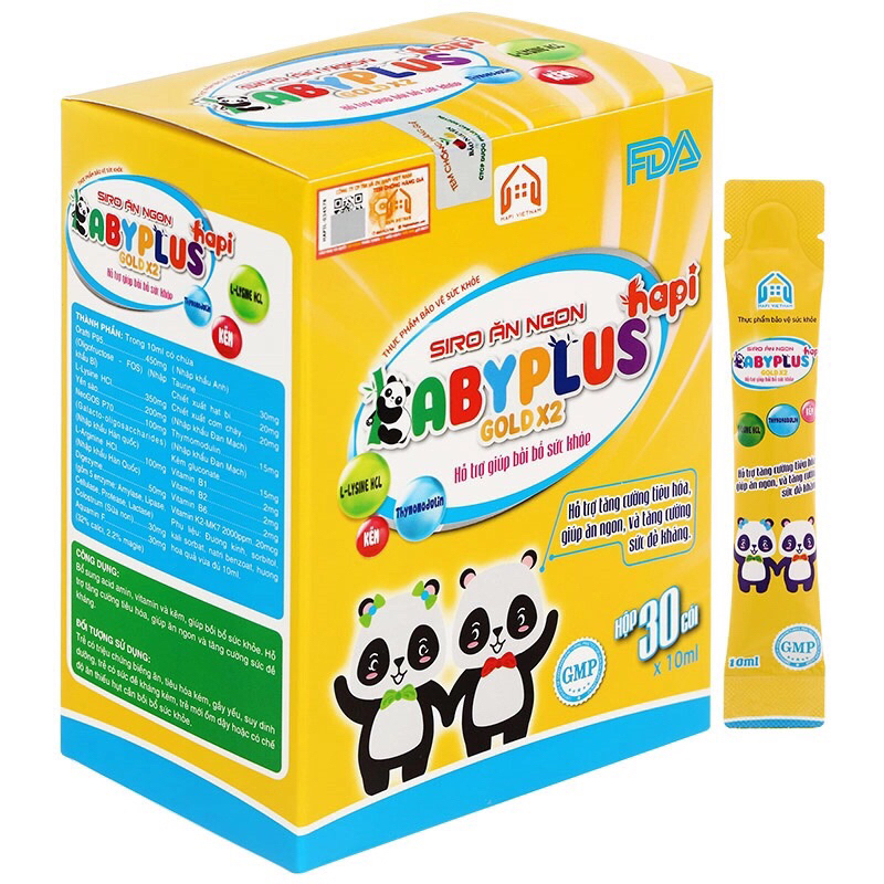 [ NGUYÊN HỘP 30 GÓI + CAM KẾT CHÍNH HÃNG ] SIRO ĂN NGON BABY PLUS 10ML x 30 GÓI