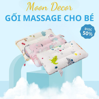 Gối Cho Bé 1 Tuổi Đến 10 Tuổi 3 Rãnh Massage MOON DECOR Thoáng Khí Giúp Ngủ Ngon Dành Cho Bé Đi Học( mầu ngẫu nhiên )