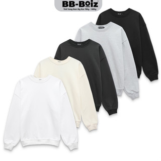 [BigSize] ÁO SWEATER Nam BB-Boiz Form BigSize 90kg - 130kg | Trơn, Viền, Chữ V