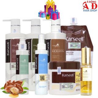 Dầu gội xả, hấp ủ, dưỡng phục hồi tóc hư tổn Karseell Maca Collagen Keratin chính hãng