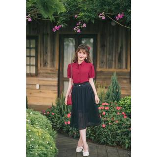 Sơ mi cổ sen nẹp tay
