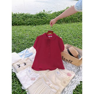Sơ mi cổ sen nẹp tay