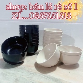 Bát nhựa phíp đen chịu nhiệt loại dầy đẹp nhựa Việt Nhật cao cấp, Bát ăn cơm nhựa
