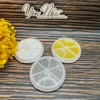 Phụ kiện trang trí móng set 6 ô hạt tròn
