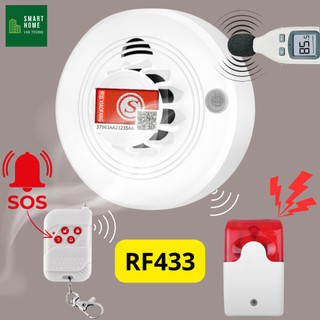 Cảm Biến Khói Không Dây 433Mhz Báo Cháy Phụ Kiện An Ninh
