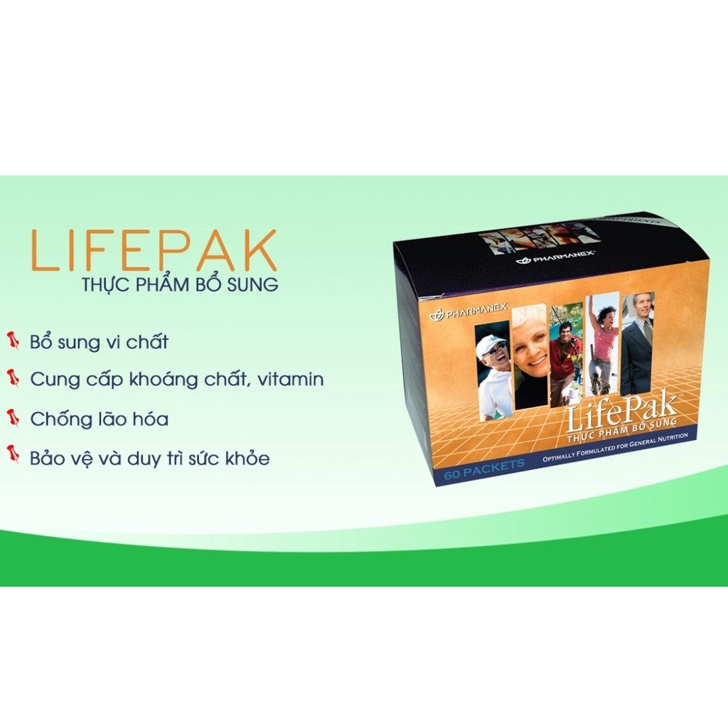 Thực phẩm bảo vệ sức khỏe: LifePak Nuskin 60 gói 180v