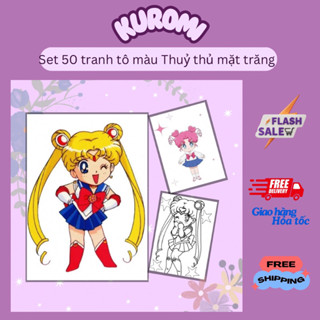  Bộ 50 tranh tô màu hoạt hình Những cô gái sailor moon hottrend ngộ nghĩnh cho bé trai bé gái chủ đề Thuỷ thủ mặt trăng 