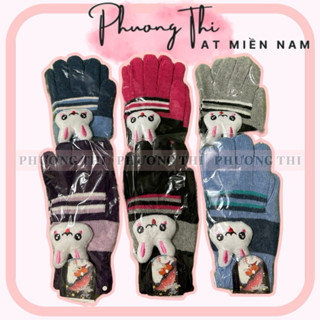 [ Rẻ Sập Sàn ] Bao Tay Len Hình Thỏ Dễ Thương Ủ Kem Đi Nắng Bao Dày