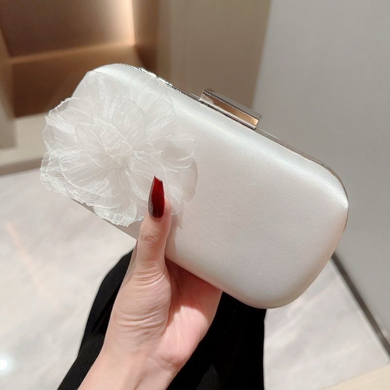 Clutch cầm tay, ví dự tiệc, túi xách thời trang mới hình hoa 2 màu