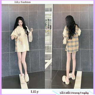  Áo phông from rộng tay lỡ áo thun brr kẻ sọc sau lưng kèm gấu 