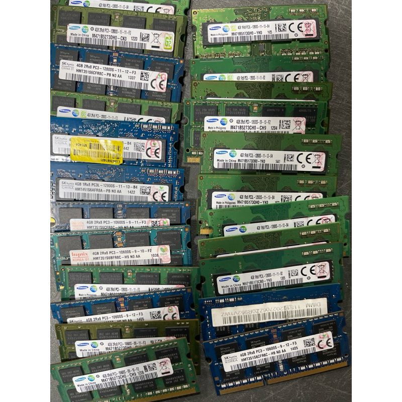 Ram laptop samsung hynix micron 4gb 8gb pc3 và pc3l hàng tháo máy