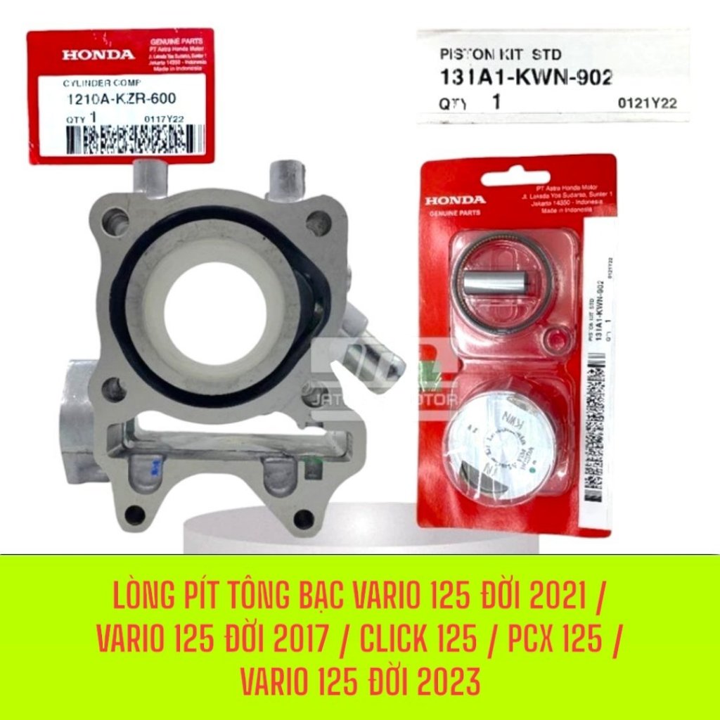 Lòng pít tông bạc Vario 125 2021, Vario 125 2017, Vario 125 2023, Click 125, PCX 125, Air Blade 125