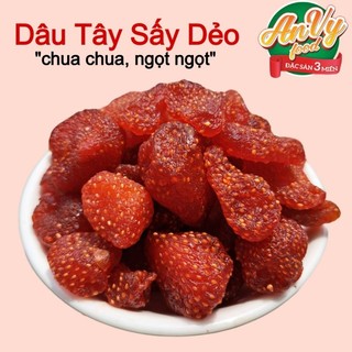 Dâu tây sấy dẻo anvy foods hũ 500gr vị chua ngọt tự nhiên, dễ ăn